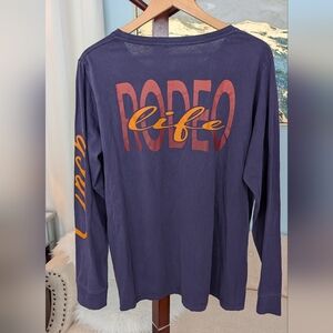 NWT Cinch "Rodio Life" Purple Cotton Long Sleeve Shirt Sz XXL Woman's